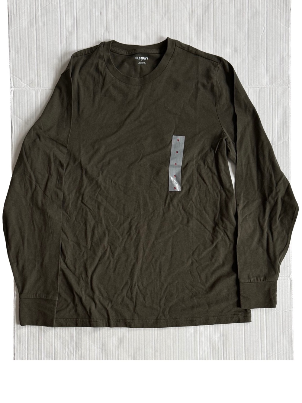 Old Navy Men's Dark Olive Long Sleeve Crewneck Tee NWT